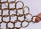 شبكة معدنية جامدة الأقمشة / الأسلاك النحاسية حلقة شبكة الستار مع قطر دائرة 8 مم