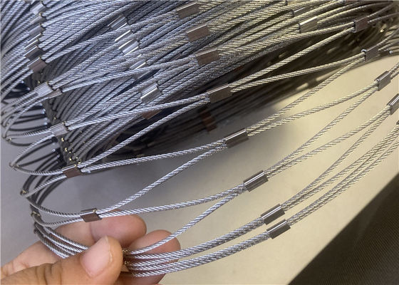 2 مم 316 درجة شبكة حبل من الفولاذ المقاوم للصدأ المرنة لأقفاص حيوانات حديقة الحيوان وشبكات الطيور