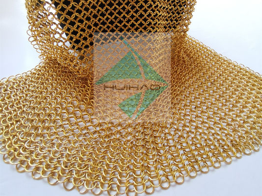 مطلي بالكهرباء الذهب سلسلة اللون شبكة حلقة معدنية لتزيين مصباح السقف العلاجات