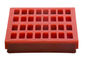 300 × 500 مم شاشة مطاطية شبكة تعدين أسود أحمر للاهتزاز المعدني