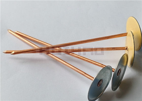 4 "كوب رأس لحام دبوس الفولاذ المغلفة المستخدمة لشركات عزل القناة HVAC