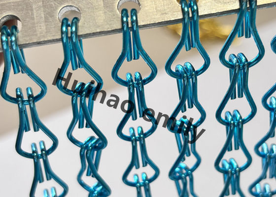 12x24mm الألومنيوم الحديدية شبكة سلسلة الستار مع المعالجة المضادة للأنوديز