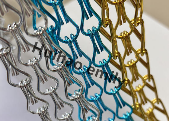 12x24mm الألومنيوم الحديدية شبكة سلسلة الستار مع المعالجة المضادة للأنوديز