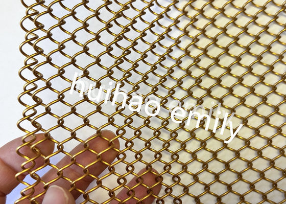 8x8mm فتحة الألومنيوم المعدنية الملفوفة الشبكة كما الفضاء القسمة الستار