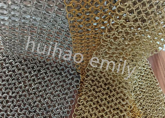 التصميم الداخلي الحديدية الدائرية حلقة شبكة الستار مع SS Eletroplating