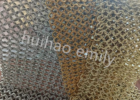 التصميم الداخلي الحديدية الدائرية حلقة شبكة الستار مع SS Eletroplating