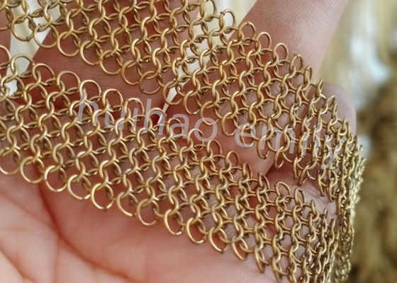 7 ملم من الفولاذ المقاوم للصدأ حلقة شبكة سلسلة الستار بريد مع الحواف