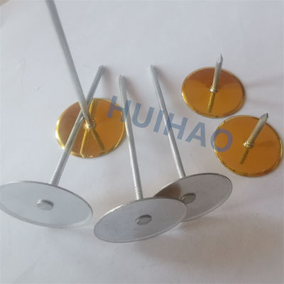 12Ga X 70 ملم الصلب المغلفة كأس رأس الدبابيس المطاطية لعزل القناة HVAC