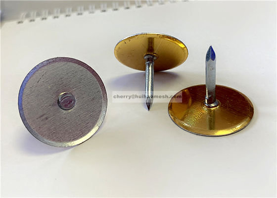 1-1/8 "تفريغ مكثفات مغطاة Cd الدبابيس لحام لتثبيت العزل إلى داخل من الصفحة المعدنية قنوات الهواء
