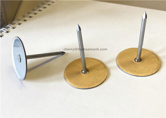 1-1/8 "تفريغ مكثفات مغطاة Cd الدبابيس لحام لتثبيت العزل إلى داخل من الصفحة المعدنية قنوات الهواء