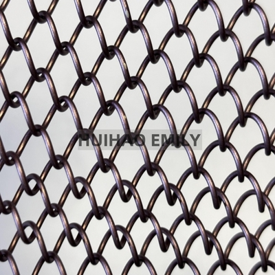 0.8mmx8mm سبيكة الألومنيوم المعدنية الملفوفة الستائر المرنة الحديدية الشبكة الستارة