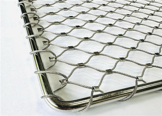 2 مم 316 درجة شبكة حبل من الفولاذ المقاوم للصدأ المرنة لأقفاص حيوانات حديقة الحيوان وشبكات الطيور