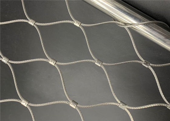 شبكة حبل حلقة من الفولاذ المقاوم للصدأ 2.5 مم قوية ومرنة لواجهة المبنى والجدار الأخضر