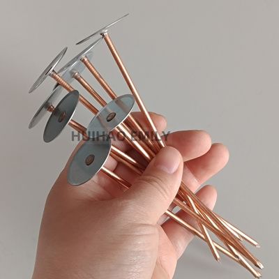 مسامير عزل برأس كوب من الفولاذ المجلفن تلحم بالصفيح المعدني لأعمال القنوات