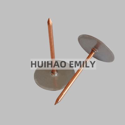 دبابيس لحام فولاذية مجلفنة 50 مم ذات رأس كوب لتثبيت العزل داخل المصنوعات