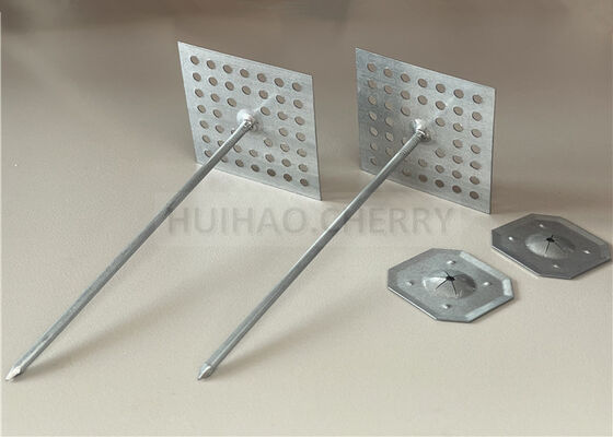 مسامير تثبيت عازل الصوف الصخري من الفولاذ المقاوم للصدأ 316L، مسامير عازل مثقبة للسقوف والجدران