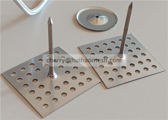 دبابيس عازلة مثقبة من الفولاذ المقاوم للصدأ تستخدم لإصلاح ألواح الألياف الزجاجية أو الصوف المعدني