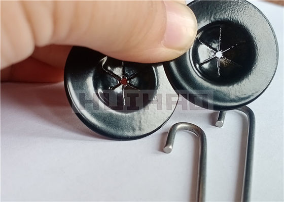 مقاطع معدنية لشبكة سلكية للألواح الشمسية مع غسالات قفل ذاتية مقاومة للأشعة فوق البنفسجية مطلية باللون الأسود