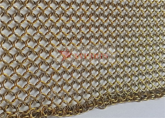 12mm Chainmail شبكة أسلاك ستائر الفولاذ المقاوم للصدأ للتصميم الخارجي