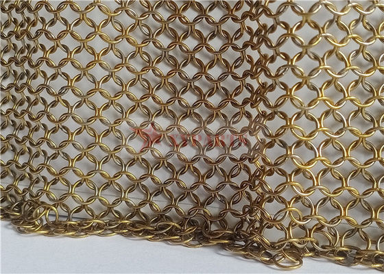 12mm حلقة معدنية شبكة الستار سهلة التركيب لتزيين الفندق