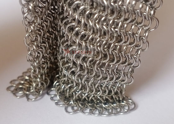 لحام الفولاذ المقاوم للصدأ Chainmail شبكة أسلاك لستارة الغرفة