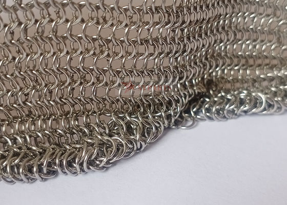 0.53x3.81mm Chainmail Ring Mesh كستائر شبكية معدنية