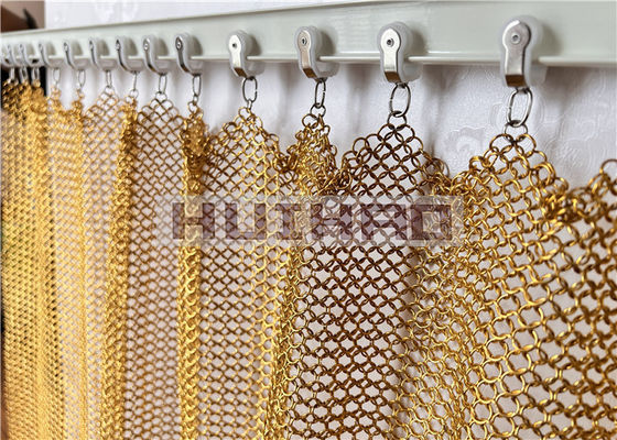 الفولاذ المقاوم للصدأ 1.2x10mm حلقة معدنية الشبكة للديكور الخارجي