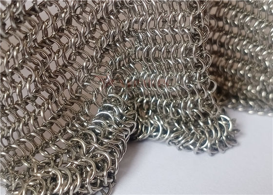 سلاسل الفولاذ المقاوم للصدأ بريد معدني شبكة الستائر 0.53x3.81mm للشاشات الحماية من الحرائق
