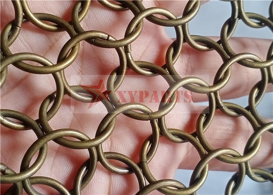 اللون البرونزي الدائري شبكة الستار 1.5x15mm لبناء المتجر