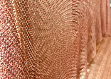 الحفلات القاعات Drapery Copper Ring Mesh Mesh Chainmail Type 1mm Dia 8mm Aperture