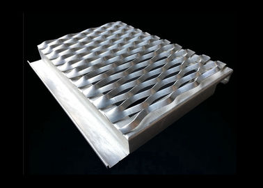 بناء واجهات شبكة معدنية موسعة ، 1200X2400MM إطار الستار الألومنيوم الجدران