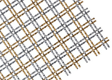 شبكة النسيج المعدنية المعمارية لواجهات المباني 21.5mmx50mm فتحة