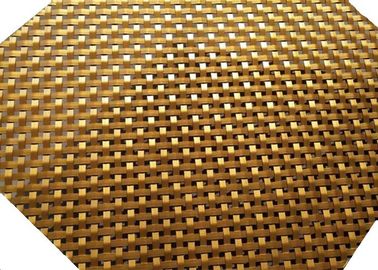 لون الذهب شبكة معمارية سلكية ، معقوص شبكة أسلاك مسطحة 6MM الفتحة