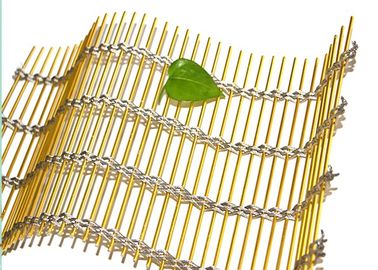 أقسام مكتب شبكة الأسلاك المعمارية مصنوعة من لون الذهب رود مع SS كابلات