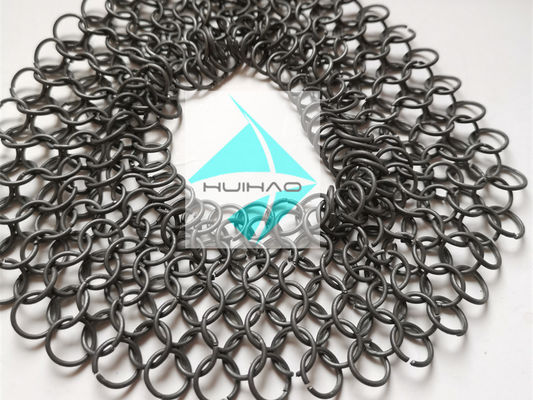 جولة Ring Chainmail نسج 1.2mm X 12mm حلقة معدنية شبكة فواصل الفضاء