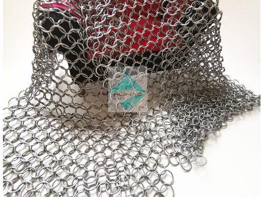 سبائك الألومنيوم Chainmail حلقة دائرية شبكة ، مقسم شبكة حلقة معدنية الديكور