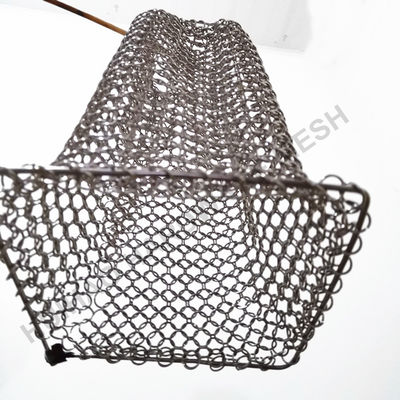 اللون الفضي الملحومة 1.2mm حلقة شبكة النسيج لتزيين جدار الواجهة
