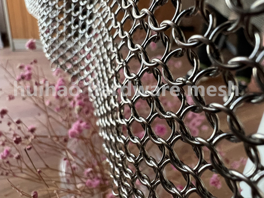 ستارة Chainmail مطلية بالفضة 8 مم حلقات دائرية من الفولاذ المقاوم للصدأ 316