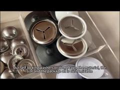 حجم ومادة غسالة قابلة للتخصيص ذاتية القفل أو قبعات ذاتية القفل المصنوعة من Huihao