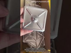 غسالات مربعة ذاتية القفل مقاس 2-1/2 بوصة من الفولاذ المقاوم للصدأ تستخدم لتثبيت مادة العزل